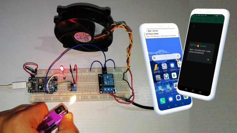 IoT Based Fire Detector Automatic Extinguisher Using NodeMCU