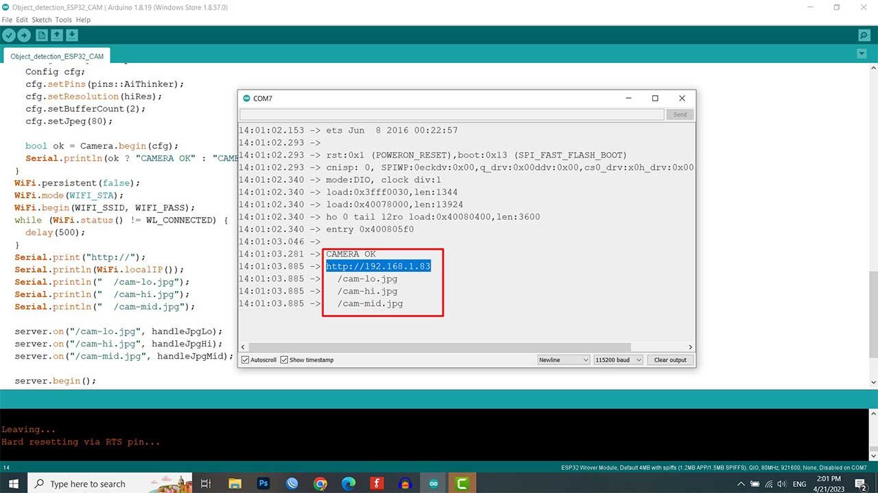 ESP32 CAM Object Detection Identification With OpenCV