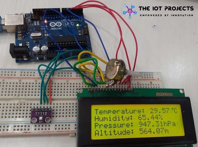 Weather station using Arduino & BME280 Barometric Pressure Sensor