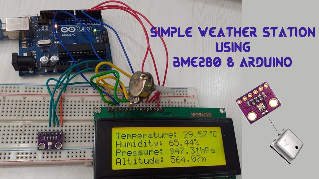 Simple Weather Station Using BME280 and Arduino