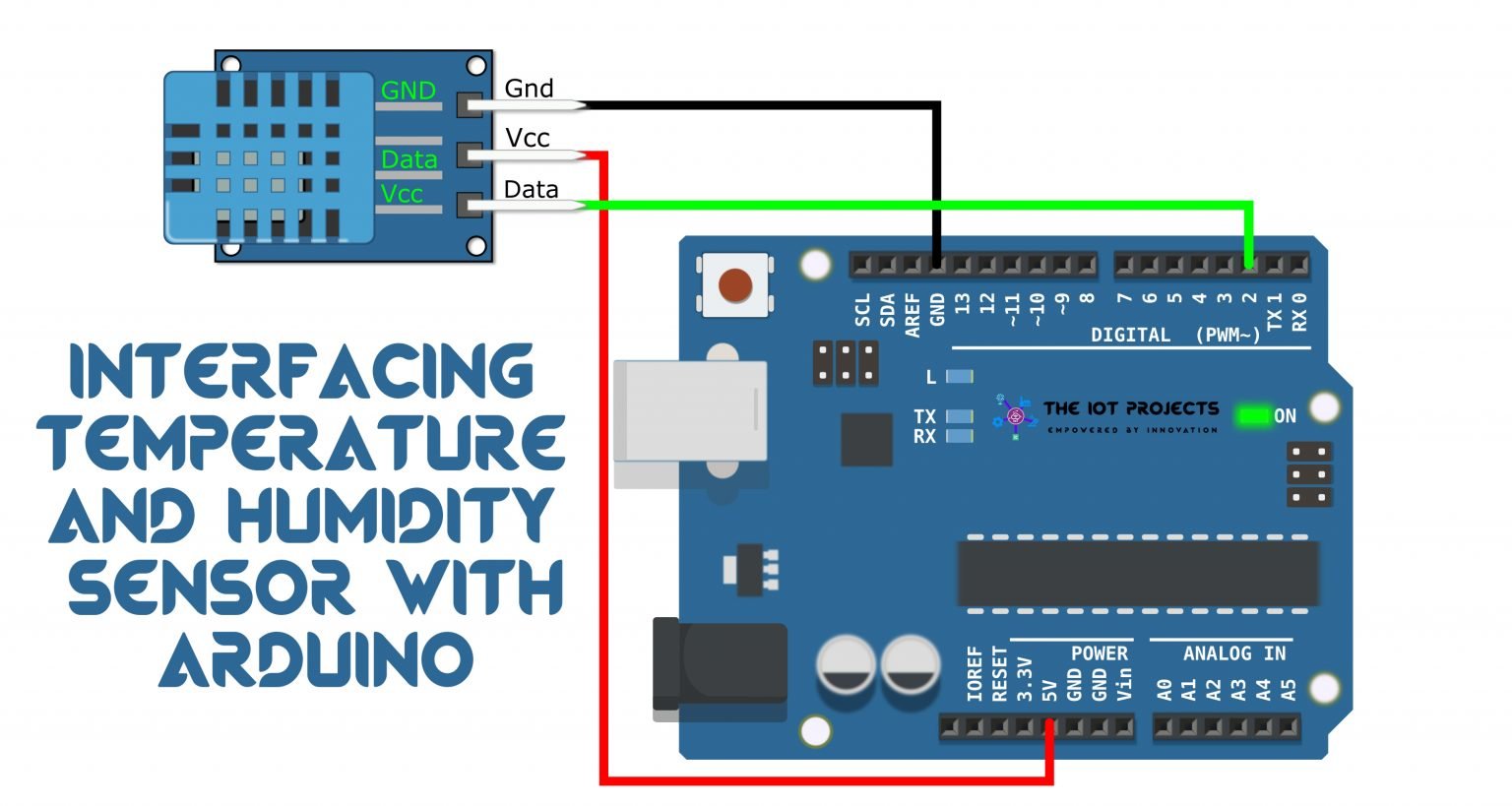 Interfacing Temperature And Humidity Sensor With Arduino - DHT11 Sensor