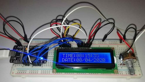 Internet Clock Using NodeMCU ESP8266 and 16x2 LCD without RTC