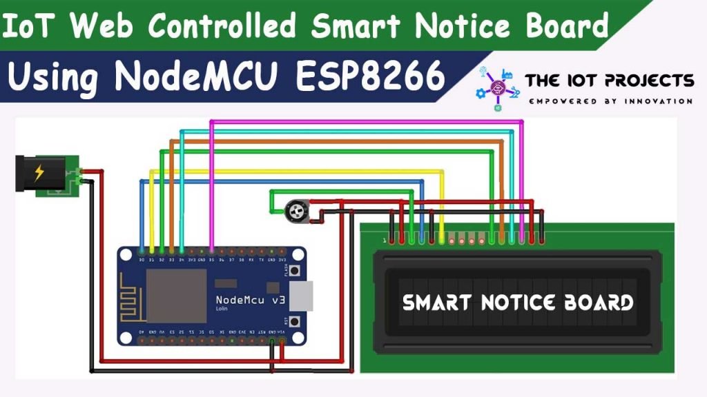 Iot Web Controlled Smart Notice Board Using Nodemcu Esp8266 8910