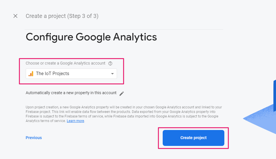 Choose analytics profile