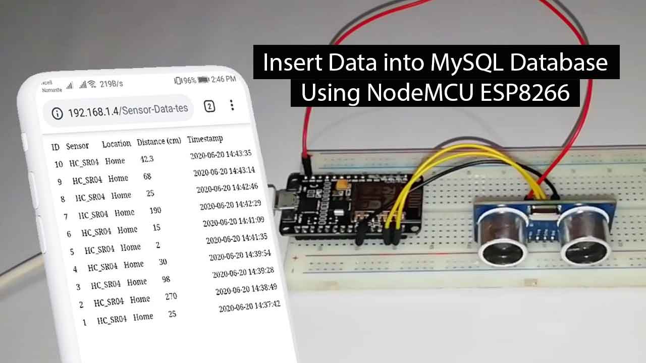 Insert Data into MySQL Database with ESP8266 Development Board