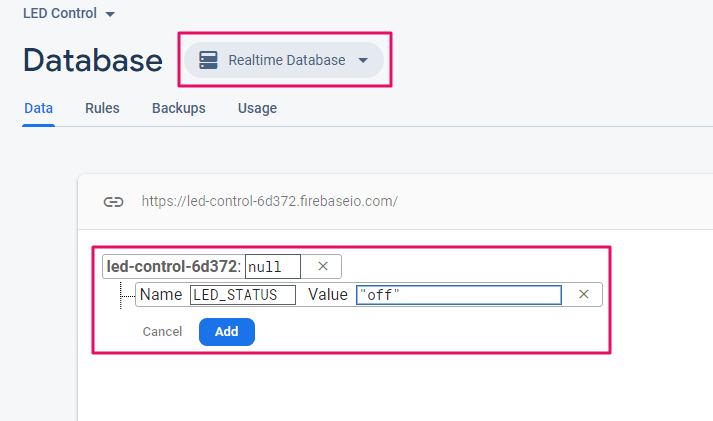 IoT Based LED Control using Google Firebase & ESP8266