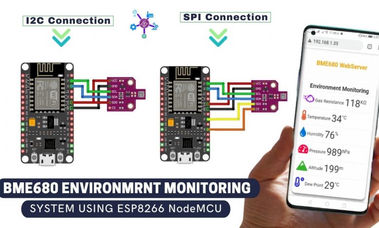 BME680 Environment Monitoring System using ESP8266