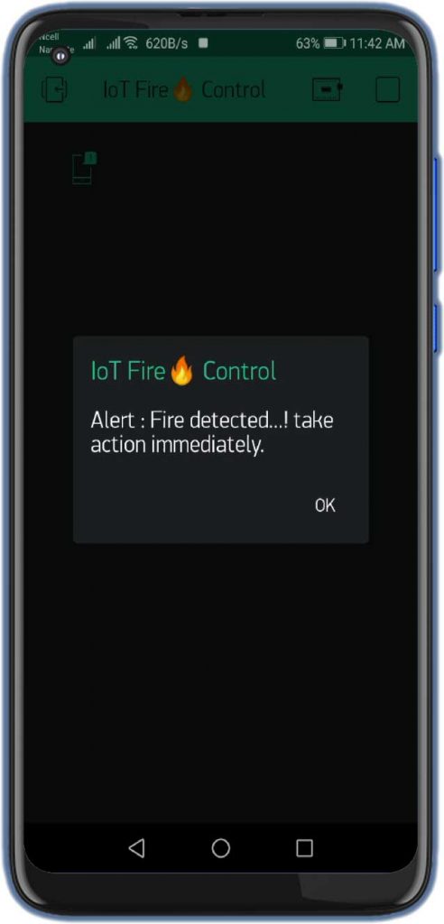 Blynk App Fire Alert Notification