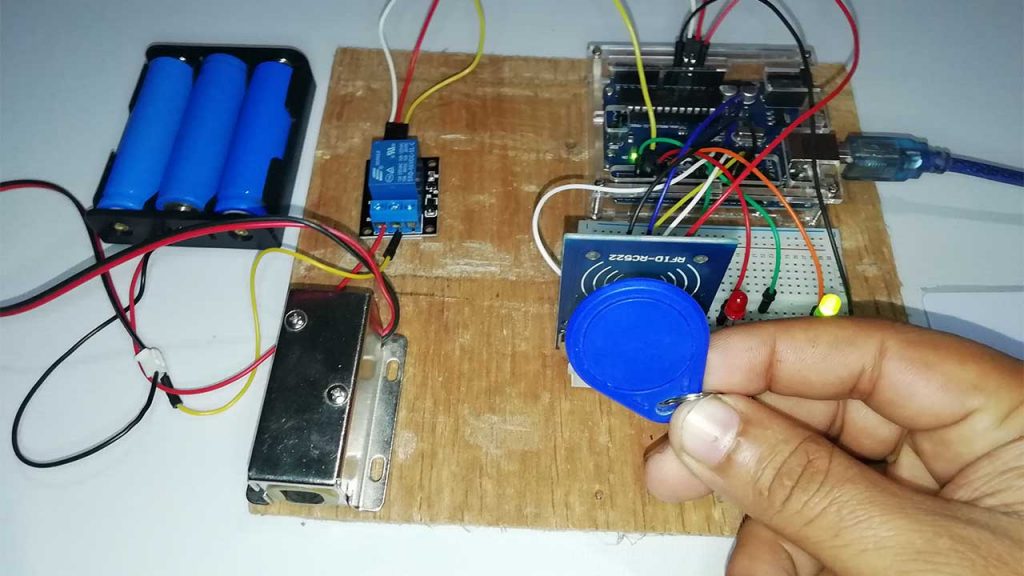 Demonstration of RFID Based Solenoid Door Lock Using Arduino