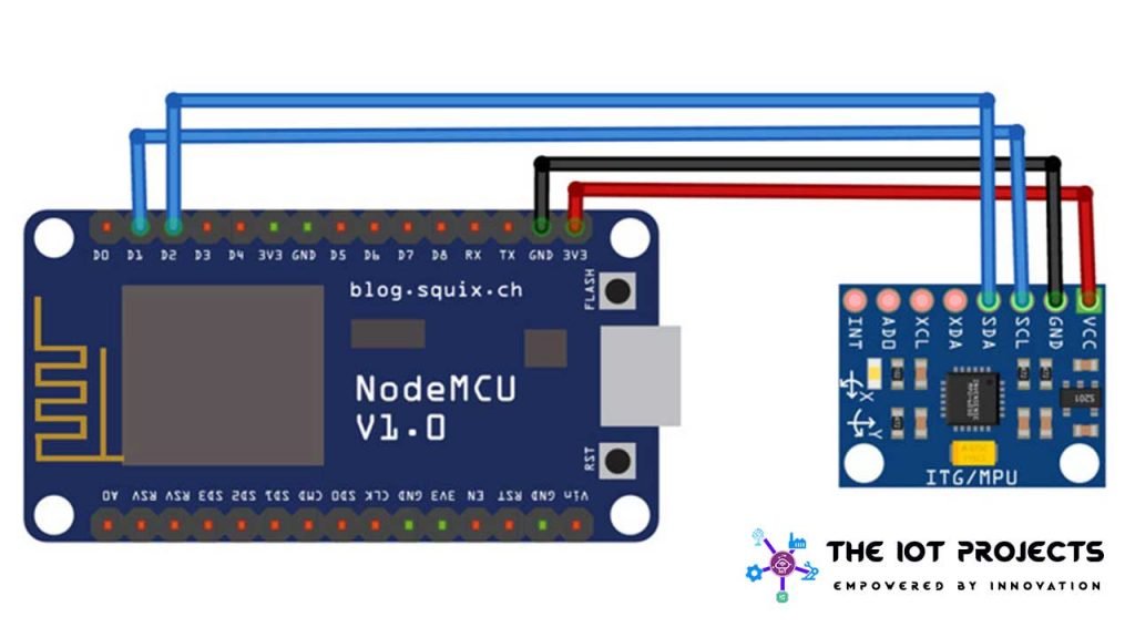 Monitor MPU6050 Tilt Angle on Blynk using NodeMCU