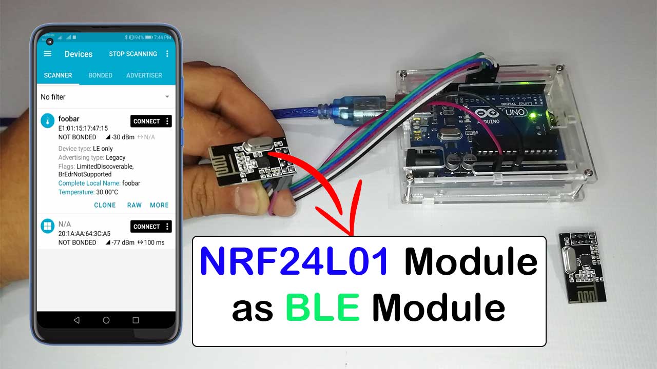 NRF24L01 as BLE Module with Arduino