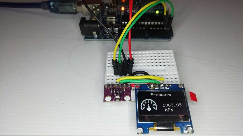 BMP280 Based Weather Station using Arduino and OLED Display
