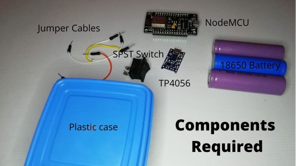 Components required for Portable WiFi Repeater