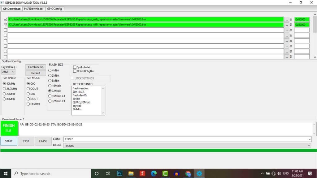 Flashing ESP Repeater Firmware on NodeMCU