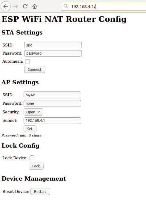 Portable Wi-Fi Repeater using ESP8266 NodeMCU