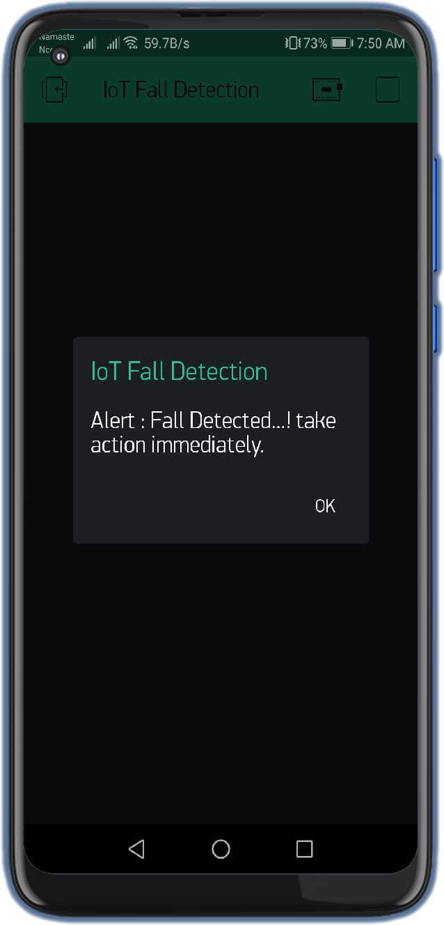 Fall Detetction Blynk IoT Notification