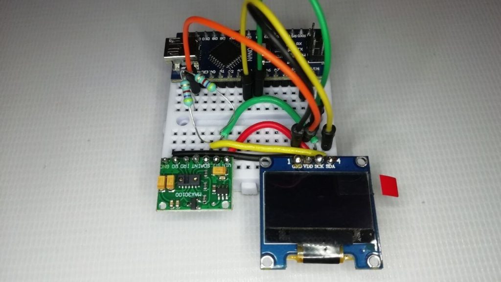 Circuit Assembly of Pulse Oximeter using Arduino & MAX30100