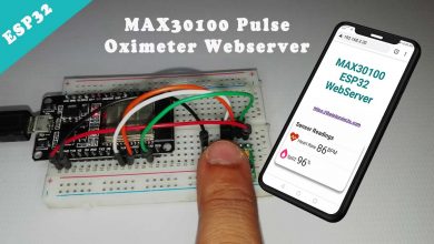 ESP32 based MAX30100 Pulse Oximeter Async Webserver