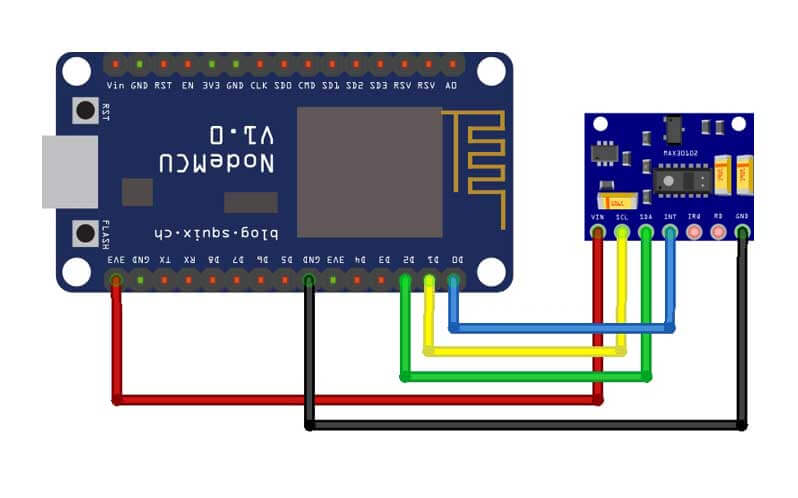 Interfacing Max30100 pulse oximeter sensor with NodeMCU ESP8266