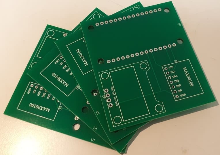 NodeMCU MAX30100 and OLED PCB Design