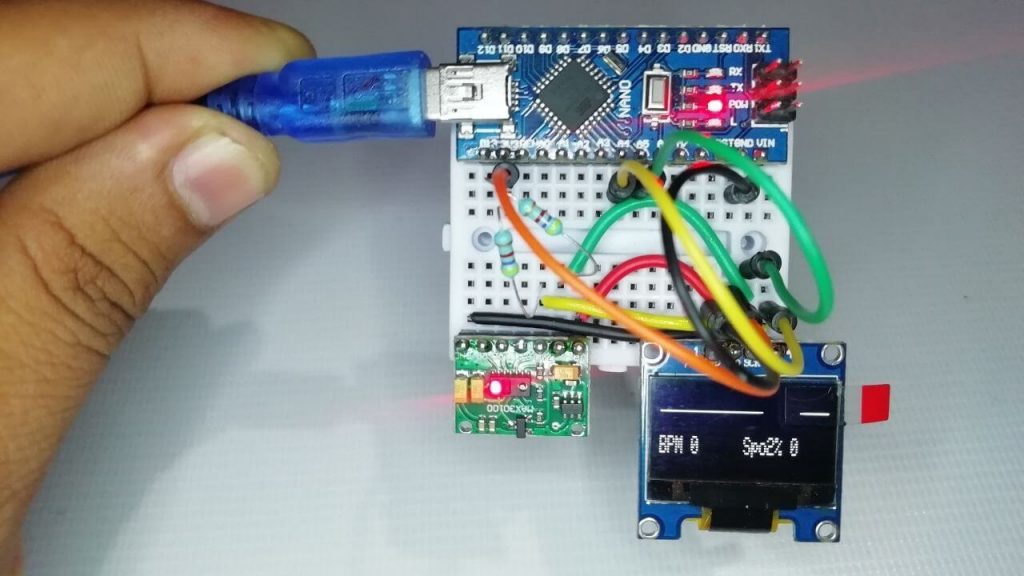Testing Arduino based Pulse Oximeter using MAX30100