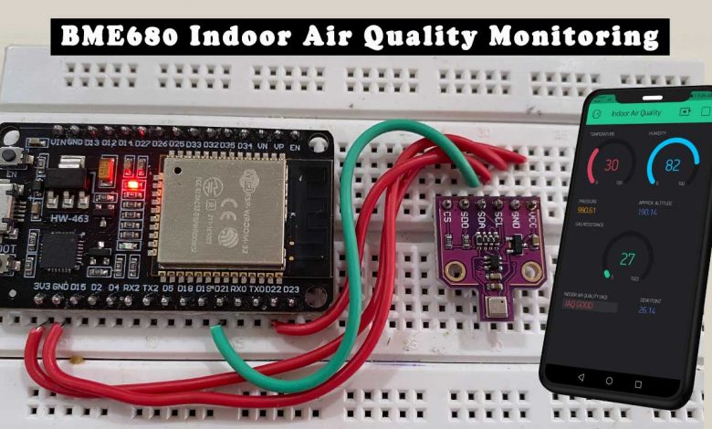 BME680 Indoor Air Quality Monitoring system using ESP32
