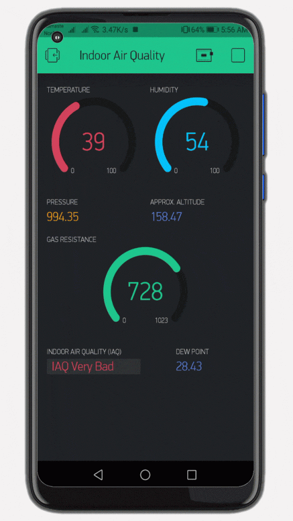 IoT based Indoor Air Quality Monitoring on Blynk App using BME680 & ESP8266