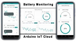 Battery Status Monitoring System using ESP8266 & Arduino IoT Cloud