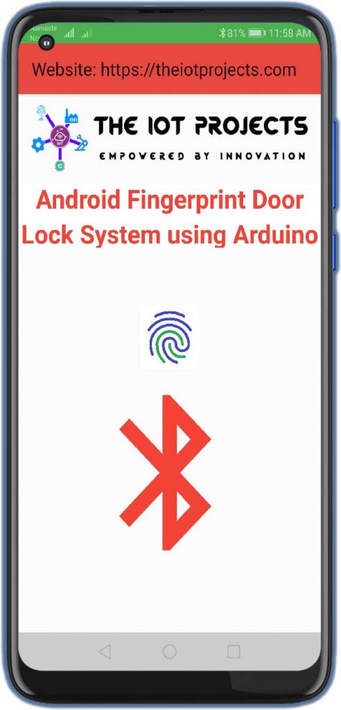 Biometric Fingerprint Door Lock Arduino App