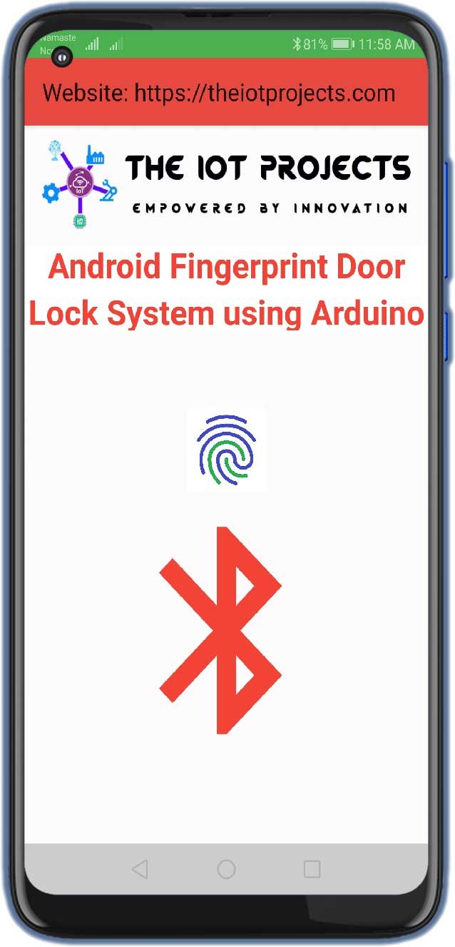 Fingerprint Door Lock System using Arduino and Smartphone
