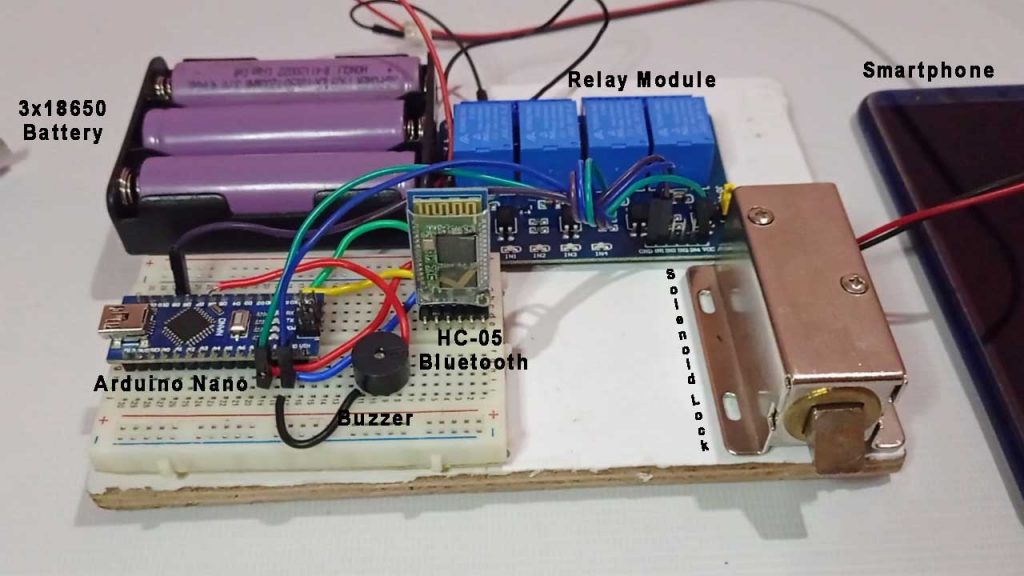 Components required for Fingerprint Door Lock System using Arduino and Smartphone