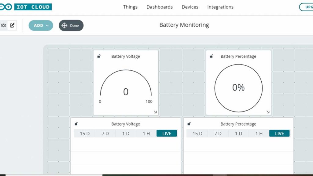 Create a beautiful widget dashboard for battery monitoring