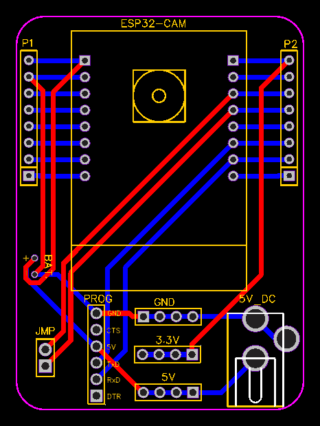 ESP32 CAM board PCB