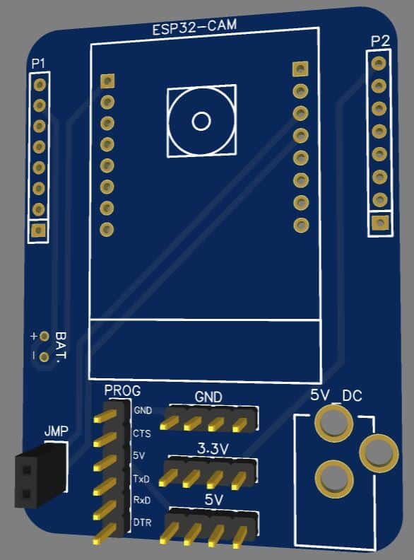 Program ESP32 CAM to Stream Video Over Wi-Fi PCB