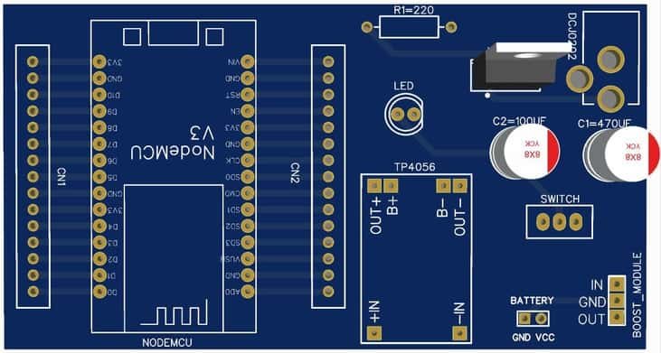 PCB front-view