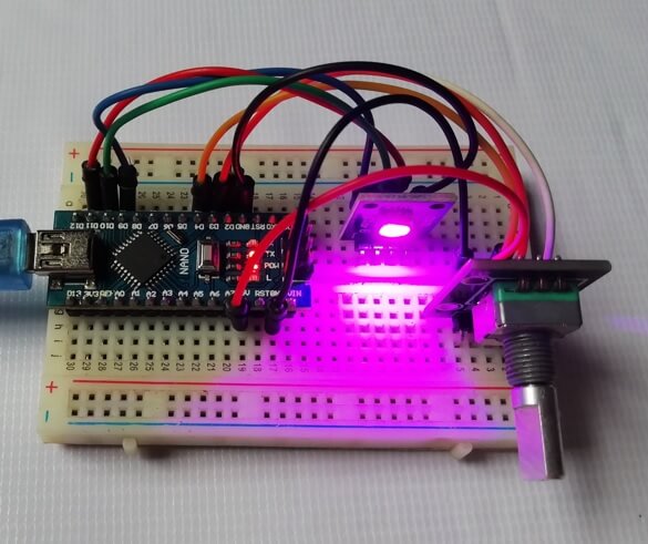 RGB LED Color Control using Arduino and Rotary Encoder