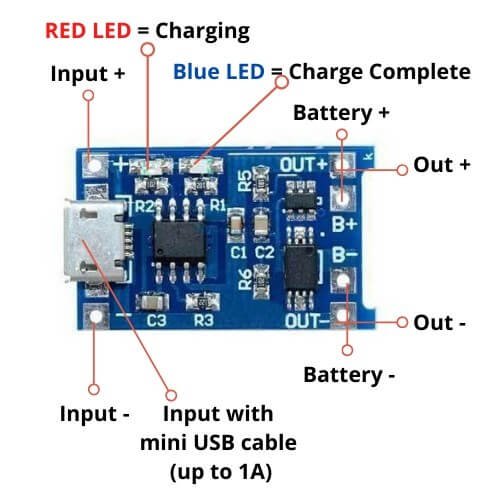 TP4056 Charging Module Pinouts