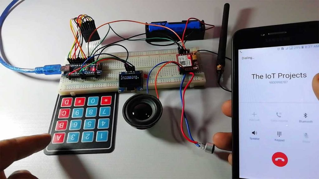 Incomming call indication on Arduino phone