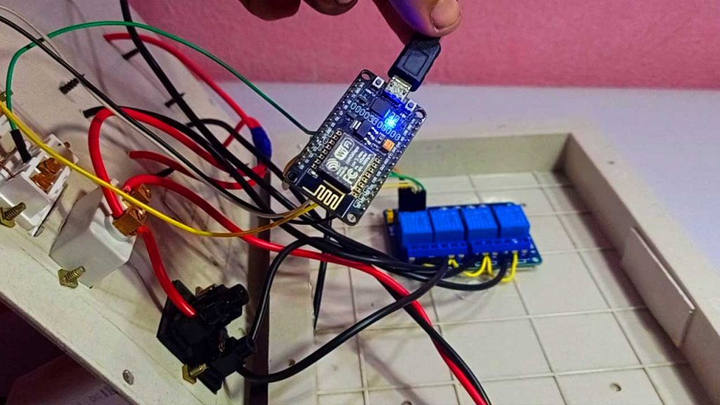 Circuit Connection for Home Automation with Arduino IoT Cloud using ESP8266