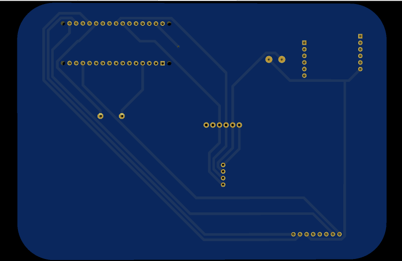Back PCB for RFID based Attendance System using Arduino & SIM800L Module