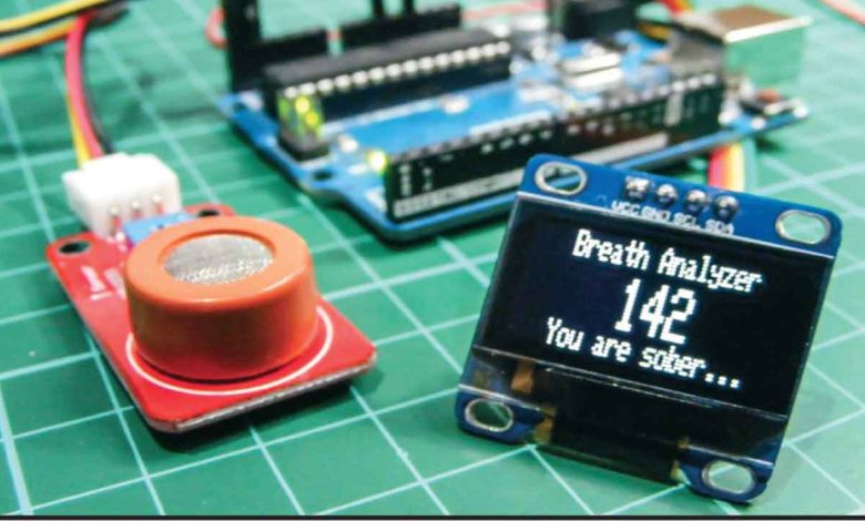 Arduino Breathalyzer using MQ3 Sensor and OLED Display