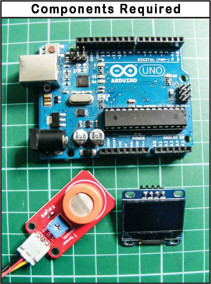 Components Required for Arduino based Breathalyzer