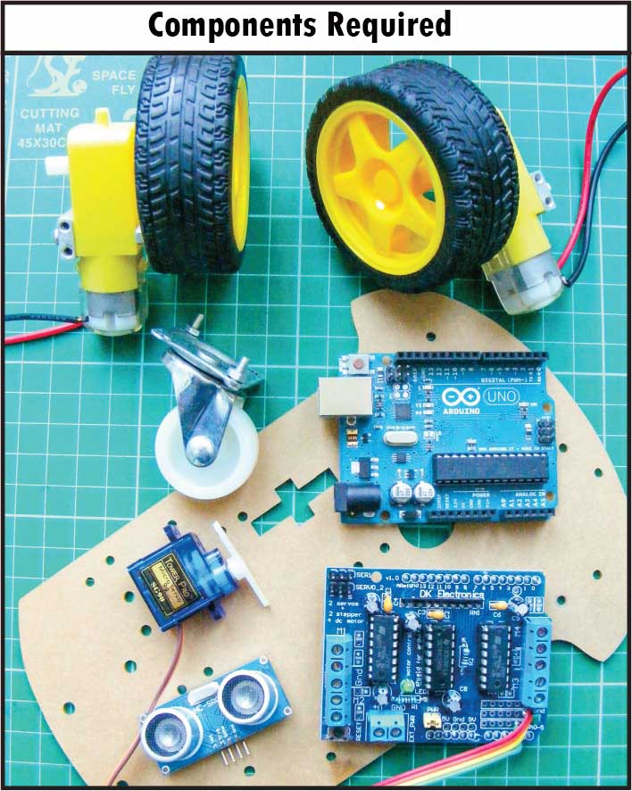 Components Required for Obstacle Avoiding Robot