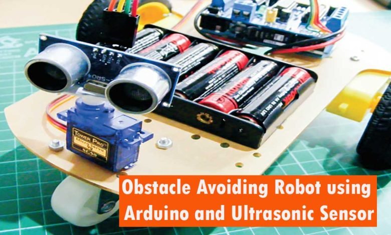 Obstacle avoiding store robot with servo