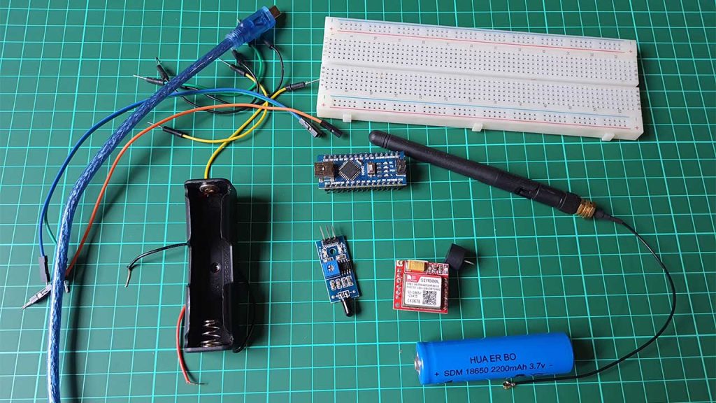 Components Required for GSM based Fire Alert System Using Arduino and Flame Detector Sensor