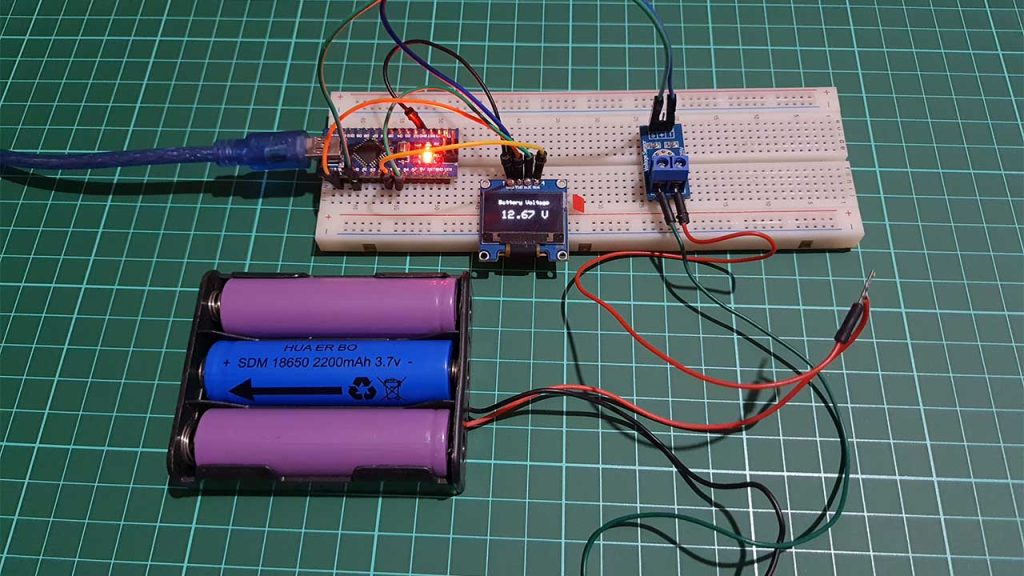 Interfacing 0-25V DC Voltage Sensor with Arduino