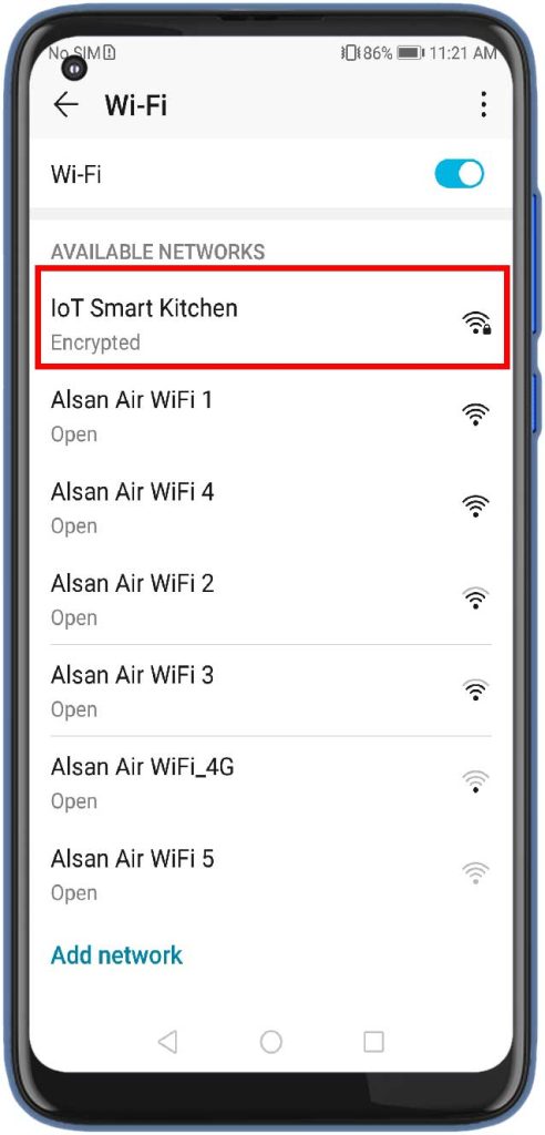 IoT Smart Kitchen ESP8266 Soft AP