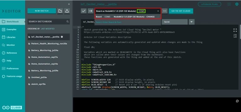 IoT based Decibel Meter with ESP8266 & Sound Sensor