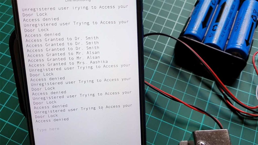 IoT Smart RFID Door Lock Live Monitor