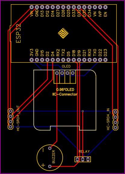 IoT Visitor counter PCB